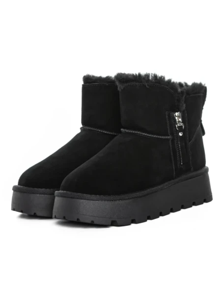 Ghete Dama din piele naturala 5W95 BLACK | PANTOFUL