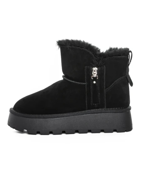 Ghete Dama din piele naturala 5W95 BLACK | PANTOFUL