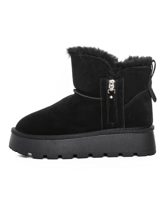Ghete Dama din piele naturala 5W95 BLACK | PANTOFUL