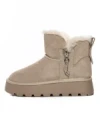 Ghete Dama din piele naturala 5W95 KHAKI | PANTOFUL