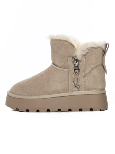 Ghete Dama din piele naturala 5W95 KHAKI | PANTOFUL