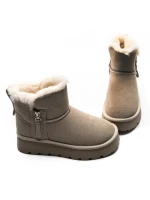 Ghete Dama din piele naturala 5W95 KHAKI | PANTOFUL