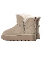 Ghete Dama din piele naturala 5W95 KHAKI | PANTOFUL