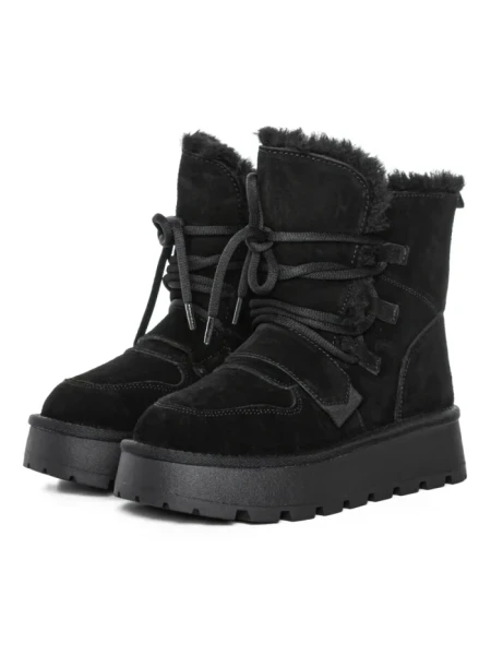 Ghete Dama din piele naturala 5W96 BLACK | PANTOFUL
