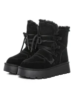 Ghete Dama din piele naturala 5W96 BLACK | PANTOFUL