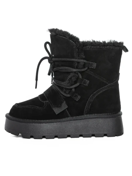 Ghete Dama din piele naturala 5W96 BLACK | PANTOFUL