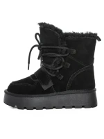 Ghete Dama din piele naturala 5W96 BLACK | PANTOFUL