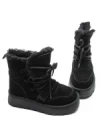Ghete Dama din piele naturala 5W96 BLACK | PANTOFUL