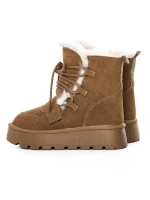 Ghete Dama din piele naturala 5W96 YELLOW | PANTOFUL