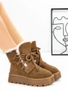 Ghete Dama din piele naturala 5W96 YELLOW | PANTOFUL