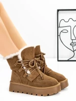 Ghete Dama din piele naturala 5W96 YELLOW | PANTOFUL