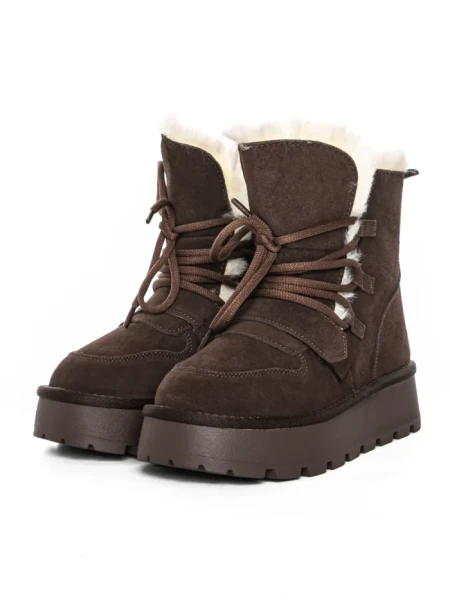 Ghete Dama din piele naturala 5W96 BROWN | PANTOFUL