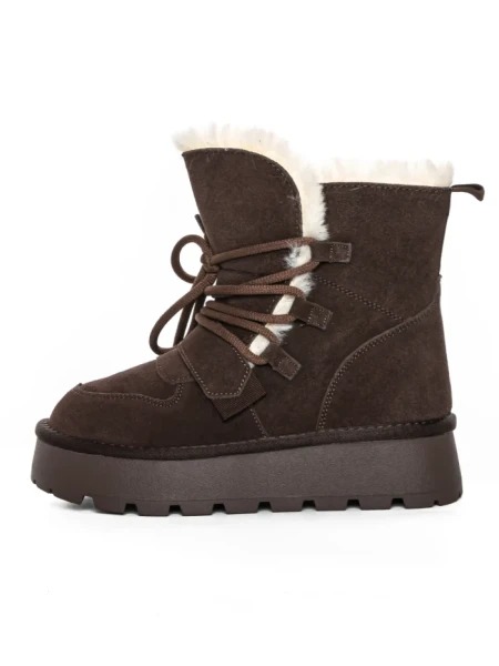 Ghete Dama din piele naturala 5W96 BROWN | PANTOFUL