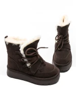 Ghete Dama din piele naturala 5W96 BROWN | PANTOFUL