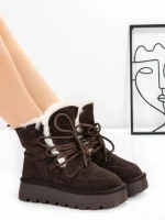 Ghete Dama din piele naturala 5W96 BROWN | PANTOFUL