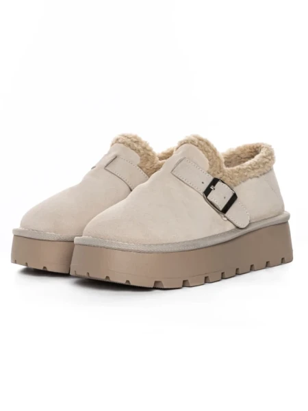 Ghete Dama din piele naturala 5W91 BEIGE | PANTOFUL