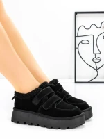 Ghete Dama din piele naturala 5W92 BLACK | PANTOFUL