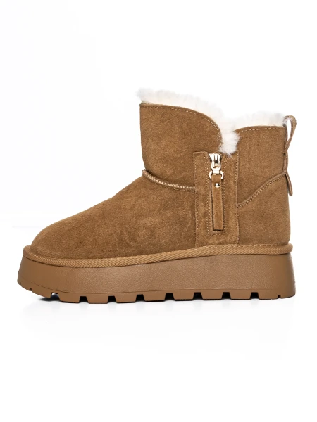 Ghete Dama din piele naturala 5W95 Galben | Pantoful » Pantoful.ro