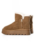 Ghete Dama din piele naturala 5W95 Galben | Pantoful » Pantoful.ro