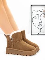 Ghete Dama din piele naturala 5W95 Galben | Pantoful » Pantoful.ro