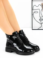 Ghete Dama din piele naturala Q1227-21 Negru | Advancer » Pantoful.ro