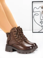 Ghete Dama din piele naturala 8099-2 Maro | Advancer » Pantoful.ro