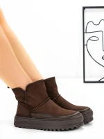 Ghete Dama din piele naturala 8911 Maro | Advancer » Pantoful.ro