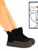 Ghete Dama din piele naturala 8911 Negru | Advancer » Pantoful.ro