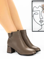 Botine Dama cu Toc gros 2239-50 Kaki | Advancer » Pantoful.ro