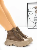 Ghete Dama din piele naturala 66081 Kaki | Advancer » Pantoful.ro
