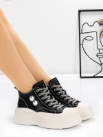 Ghete Dama din piele naturala KM3817 Negru | Advancer » Pantoful.ro