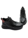 Ghete Barbati din piele naturala 5786 BLACK-RED | ADVANCER