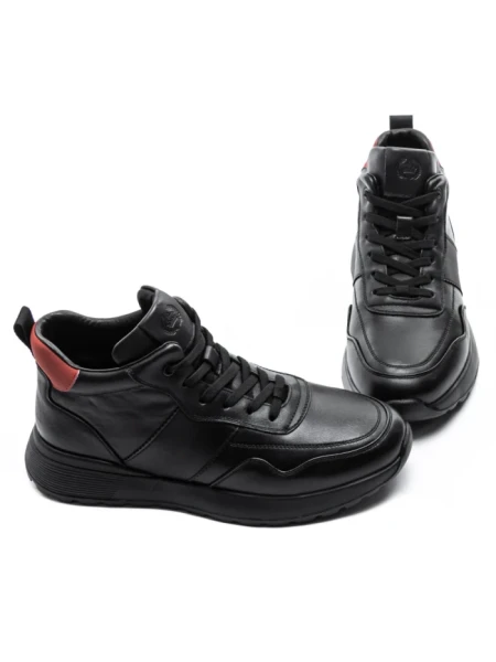 Ghete Barbati din piele naturala 5786 Negru-Rosu | Advancer Ghete Barbati din piele naturala 5786 BLACK-RED | ADVANCER