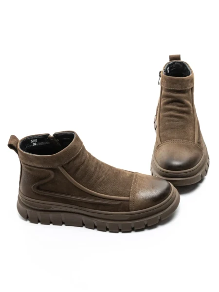 Ghete Barbati din piele naturala 5787 Maro | Advancer Ghete Barbati din piele naturala 5787 BROWN | ADVANCER