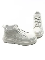 Ghete Barbati din piele naturala 7793 WHITE | ADVANCER