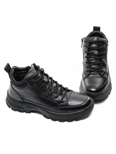 Ghete Barbati din piele naturala 7797 Negru | Advancer Ghete Barbati din piele naturala 7797 BLACK | ADVANCER