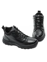 Ghete Barbati din piele naturala 7797 BLACK | ADVANCER