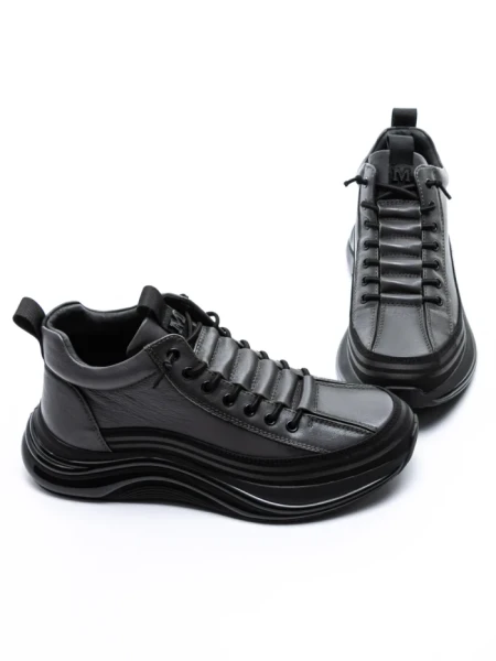 Ghete Barbati din piele naturala M668 Gri | Advancer Ghete Barbati din piele naturala M668 GREY | ADVANCER