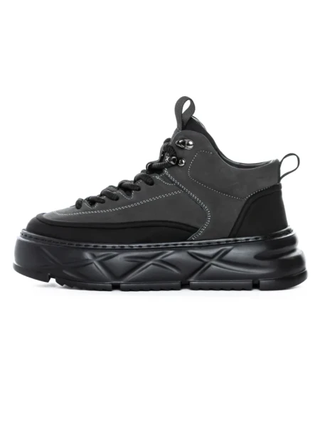 Ghete Barbati din piele naturala 88860 Gri | Advancer Ghete Barbati din piele naturala 88860 GREY | ADVANCER