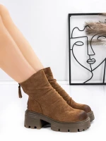 Ghete Dama din piele naturala D28-3F Galben | Advancer » Pantoful.ro