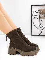 Ghete Dama din piele naturala D28-3F Kaki | Advancer » Pantoful.ro