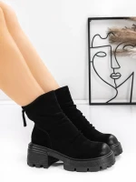 Ghete Dama din piele naturala D28-3F Negru | Advancer » Pantoful.ro