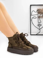 Ghete Dama din piele naturala 8910 Kaki | Advancer » Pantoful.ro