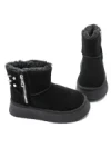 Ghete Dama din piele naturala 5WL105 BLACK | PANTOFUL