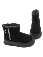 Ghete Dama din piele naturala 5WL105 BLACK | PANTOFUL