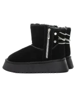 Ghete Dama din piele naturala 5WL105 BLACK | PANTOFUL