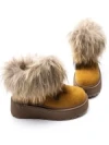 Ghete Dama din piele naturala 3ASJN73 YELLOW | PANTOFUL
