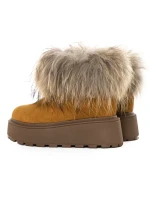 Ghete Dama din piele naturala 3ASJN73 YELLOW | PANTOFUL