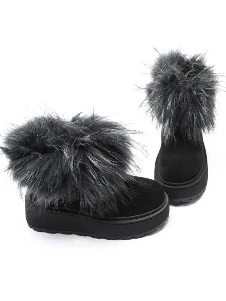 Ghete Dama din piele naturala 3ASJN73 BLACK | PANTOFUL