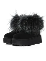 Ghete Dama din piele naturala 3ASJN73 BLACK | PANTOFUL